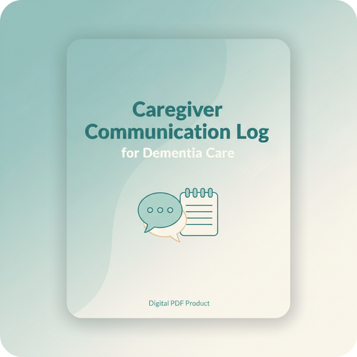 Caregiver Communication Log digital download cover
